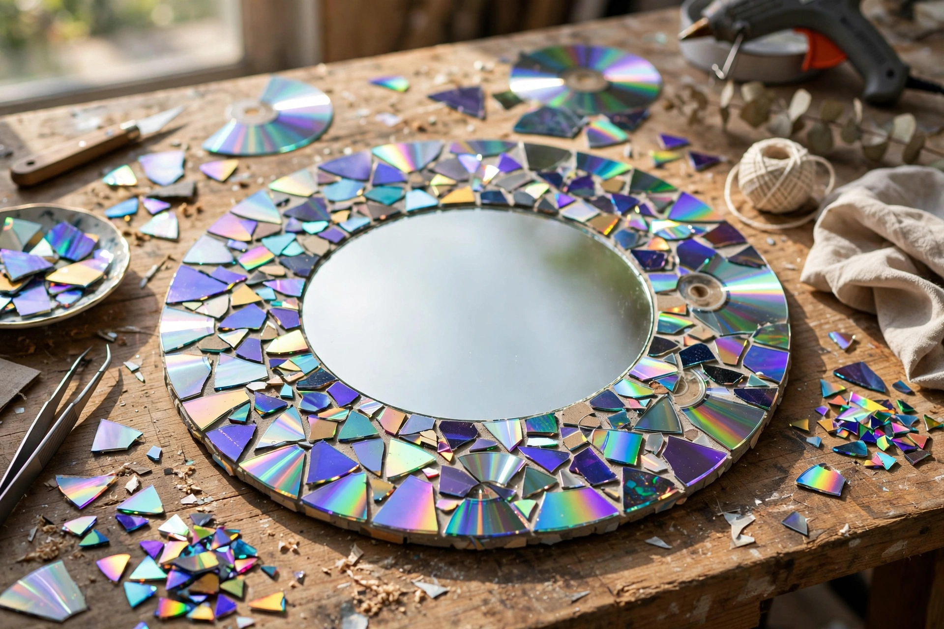 Riciclo creativo di CD e DVD: 4 idee per mosaici e decorazioni